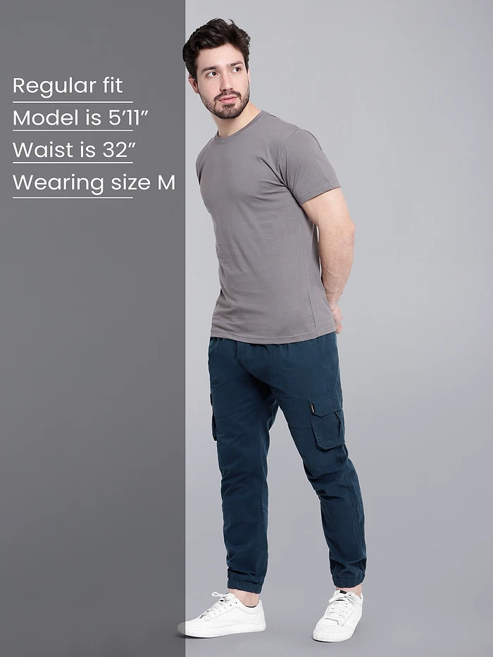 Dark Space Blue Heavy Gauge Cargo Joggers